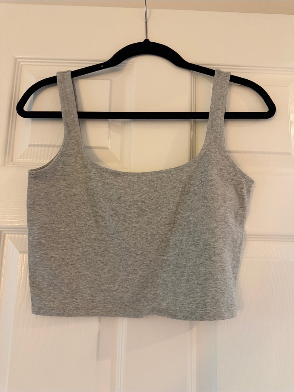 Forever 21 Gray Ribbed Tank Crop Top